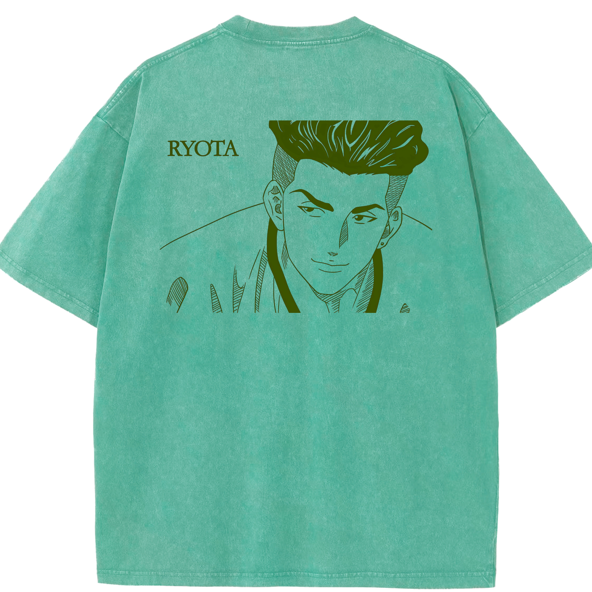 SLAM DUNK／スラムダンク 綿100% ヴィンテージ風 半袖Tシャツ（背面プリント）